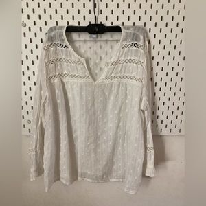 Susina white long sleeve top